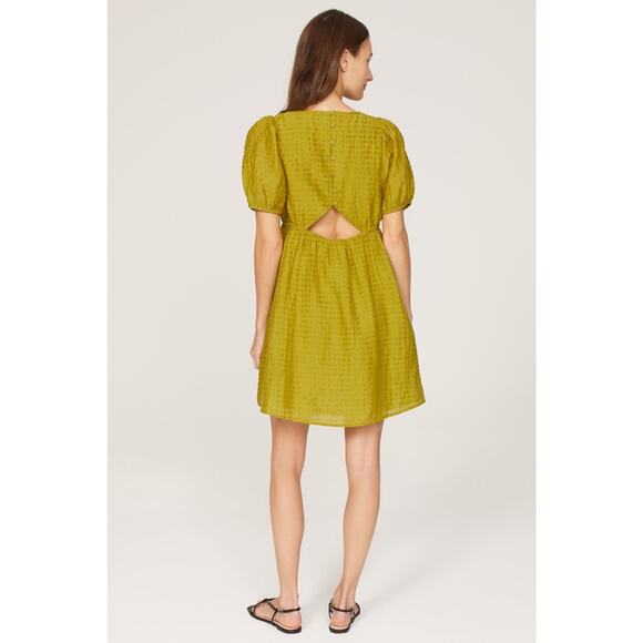 MADEWELL Olive Green A-Line Short Sleeve Kirkley Mini Dress Size 0 - Picture 2 of 9